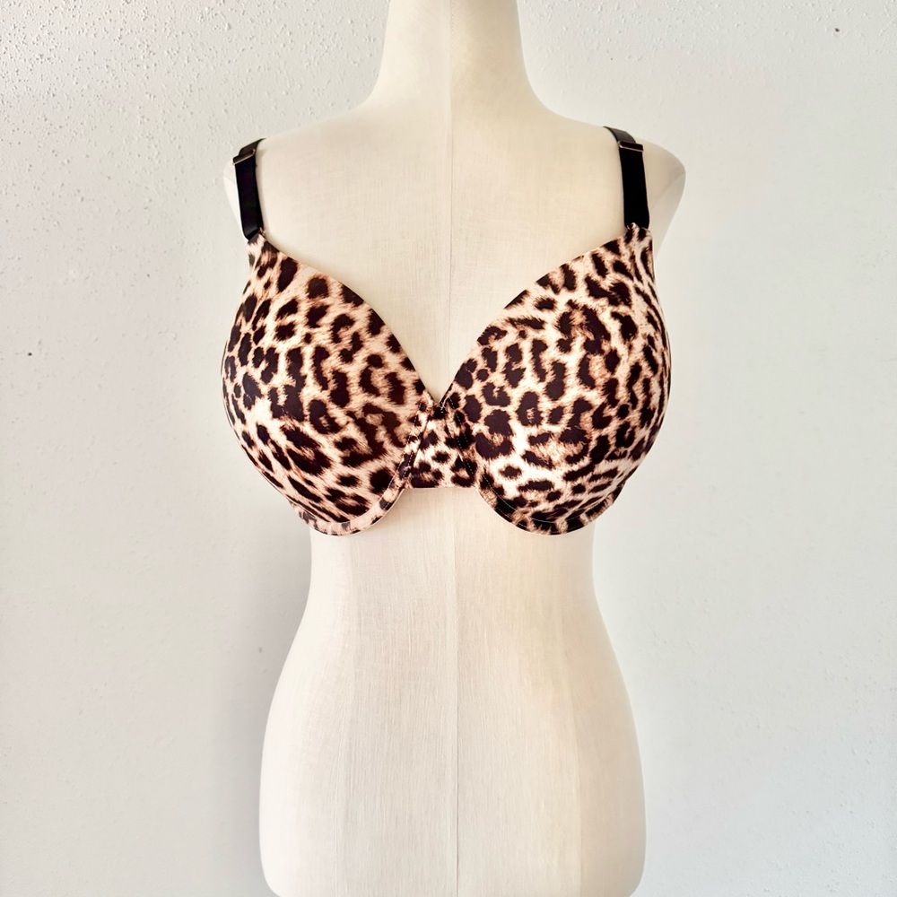 SOMA Vanishing 360 Perfect Coverage Underwire Bra Leopard Print Women's sz 38DD - Picture 2 of 5